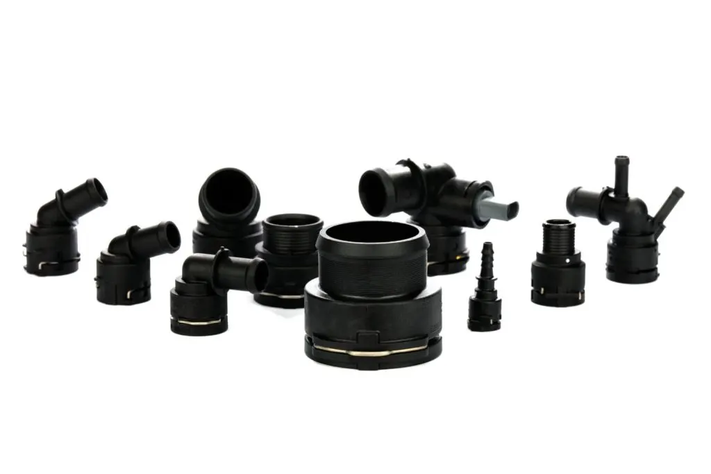 Quick connectors pretos de vários modelos